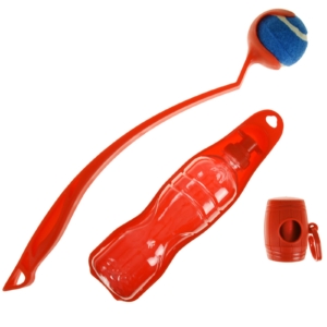 Pet Out Door Activity Set Dog Puppy Tennis Ball Launcher Bottle Doggy Waste Bags